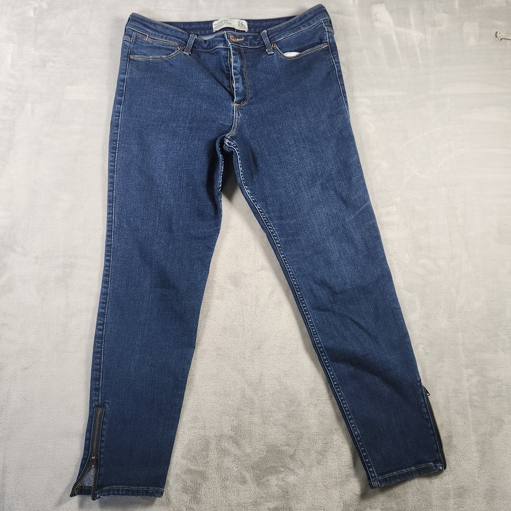 Abercrombie & Fitch Super Skinny Ankle High Rise Jeans Womens Sz 32 14R